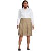 Lands’ End School Uniform Women’s Solid Box Pleat Skirt Top of Knee(Khaki)
