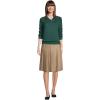 Lands’ End School Uniform Women’s Solid Pleated Skirt Below The Knee(Khaki)