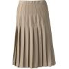 Lands’ End School Uniform Women’s Solid Pleated Skirt Below The Knee(Khaki)