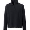 Lands’ End School Uniform Young Men’s Lightweight Fleece Quarter Zip Pullover(Black)