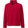 Lands’ End School Uniform Young Men’s Lightweight Fleece Quarter Zip Pullover(Red)