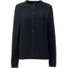 Lands’ End School Uniform Young Women’s Cotton Modal Cardigan Sweater(Black)