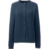 Lands’ End School Uniform Young Women’s Cotton Modal Cardigan Sweater(Classic Navy)
