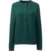 Lands’ End School Uniform Young Women’s Cotton Modal Cardigan Sweater(Evergreen)