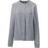 Lands’ End School Uniform Young Women’s Cotton Modal Cardigan Sweater(Pewter Heather)