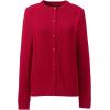 Lands’ End School Uniform Young Women’s Cotton Modal Cardigan Sweater(Red)