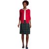 Lands’ End School Uniform Young Women’s Cotton Modal Cardigan Sweater(Red)