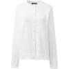 Lands’ End School Uniform Young Women’s Cotton Modal Cardigan Sweater(White)