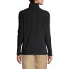 Lands’ End School Uniform Young Women’s Lightweight Fleece Quarter Zip Pullover(Black)