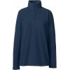 Lands’ End School Uniform Young Women’s Lightweight Fleece Quarter Zip Pullover(Classic Navy)