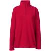 Lands’ End School Uniform Young Women’s Lightweight Fleece Quarter Zip Pullover(Red)