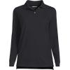 Lands’ End School Uniform Young Women’s Long Sleeve Mesh Polo Shirt(Black)