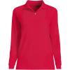 Lands’ End School Uniform Young Women’s Long Sleeve Mesh Polo Shirt(Red)