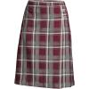 Lands’ End School Uniform Young Women’s Plaid A-line Skirt Below The Knee(Burgundy/Gray Plaid)