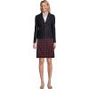 Lands’ End School Uniform Young Women’s Plaid Box Pleat Skirt Top of The Knee(Classic Navy Large Plaid)