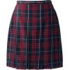 Lands’ End School Uniform Young Women’s Plaid Box Pleat Skirt Top of The Knee(Classic Navy Large Plaid)