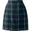 Lands’ End School Uniform Young Women’s Plaid Box Pleat Skirt Top of The Knee(Plaid Hunter/Classic Navy)