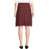 Lands’ End School Uniform Young Women’s Plaid Box Pleat Skirt Top of The Knee(Red/Black Plaid)