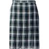 Lands’ End School Uniform Young Women’s Plaid Box Pleat Skirt Top of The Knee(White/Evergreen Plaid)