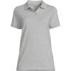 Lands’ End School Uniform Young Women’s Short Sleeve Mesh Polo Shirt(Gray Heather)
