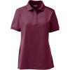 Lands’ End School Uniform Young Women’s Short Sleeve Rapid Dry Polo Shirt(Burgundy)
