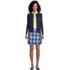 Lands’ End School Uniform Young Women’s Side Pleat Plaid Skort Above The Knee(Clear Blue Plaid)