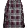 Lands’ End School Uniform Young Women’s Side Pleat Plaid Skort Above The Knee(Plaid Burgundy/Gray)