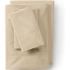 Lands’ End 300 Percale Solid Sheet Set Ivory Twin(Pale Flax)