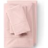 Lands’ End 300 Percale Solid Sheet Set Ivory Twin(Peach Frost)