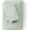 Lands’ End 300 Percale Solid Sheet Set Ivory Twin(Soft Sage)