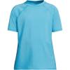 Lands’ End Boys UPF 50 Short Sleeve Swim Shirt Rash Guard(Turquoise)