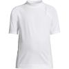 Lands’ End Boys UPF 50 Short Sleeve Swim Shirt Rash Guard(White)