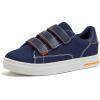 Lands’ End Boys’ and Girls’ Sneakers, No Tie Casual Tennis Shoes for Boys and Girls Size 5-10 Toddler, Little and Big Kids 11 to 7, Blue or White with Hook and Loop Straps(Deep Sea Navy)