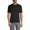 Lands’ End Essentials Men’s Short-Sleeve Soft Cotton T-Shirt – Relaxed Easy Fit(Black)