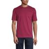 Lands’ End Essentials Men’s Short-Sleeve Soft Cotton T-Shirt – Relaxed Easy Fit(Burgundy)