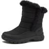 Lands’ End Expedition Warmest Waterproof No Tie Kids Snow Boots for Boys and Girls – Insulated Winter Fleece Lined Snow Boots Size 11 to 7 Little and Big Kid Shoes(Black/Black)