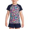 Lands’ End Girls Graphic Mock Neck UPF 50 Sun Protection Rash Guard(4-5)