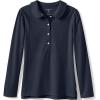 Lands’ End Girls Long Sleeve Peter Pan Collar Polo Shirt(Classic Navy)