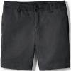 Lands’ End Girls Plain Front Blend Chino Shorts(Black)