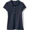 Lands’ End Girls Short Sleeve Peter Pan Collar Polo Shirt(Classic Navy)