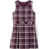 Lands’ End Girls Uniform Plaid Jumper(Burgundy/Gray Plaid)