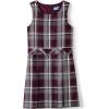 Lands’ End Girls Uniform Plaid Jumper(Plaid Burgundy/Gray)