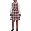Lands’ End Girls Uniform Plaid Jumper(Red/Graphite Plaid)