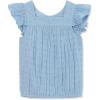 Lands’ End Girls Woven Eyelet Top(Copen Blue)