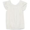 Lands’ End Girls Woven Eyelet Top(Ivory)