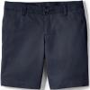 Lands’ End Little Girls Slim Plain Front Blend Chino Shorts(Classic Navy)