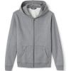 Lands’ End School Uniform Adult Zip Front Sweatshirt(Pewter Heather)