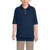 Lands’ End School Uniform Big Kids Short Sleeve Banded Bottom Polo Shirt(Classic Navy)