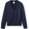 Lands’ End School Uniform Boys Cotton Modal Button Front Cardigan Sweater(Classic Navy)