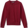Lands’ End School Uniform Girls Cotton Modal Cardigan Sweater(Garnet)